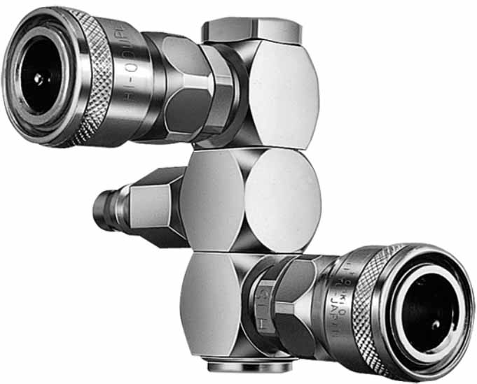 351656 LINE COUPLER ROTARY, RT(2-BRANCH) INLET 1/4"(20PF)