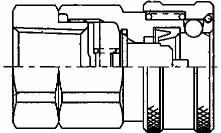 352201 COUPLING QUICK SUS-304 COUPLER, SVHC4-4FU FEMALE RC1/4 W/VALVE 