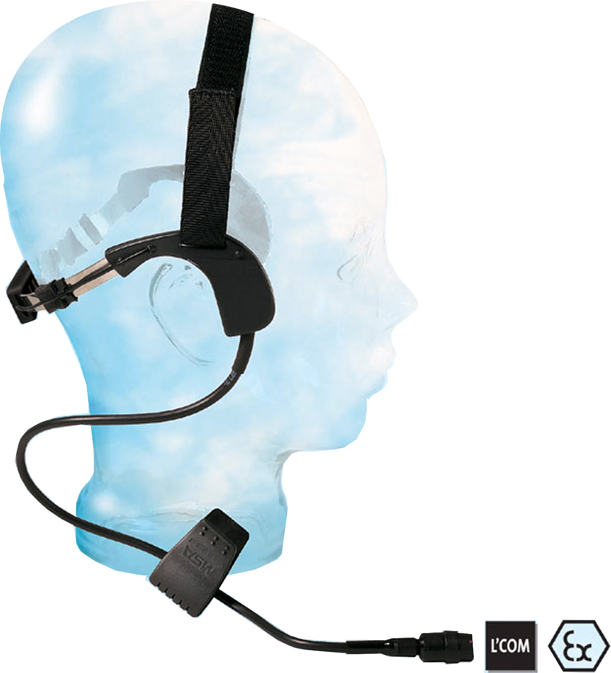 370145 COMMUNICATION SYSTEM HEADBAND, MSA L'COM COMMUNICATION