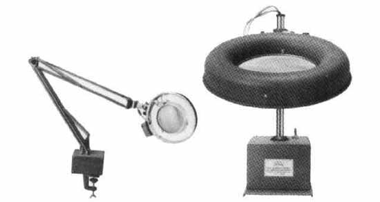 MAGNIFIER ILLUMINATED, FLEXIBLE ARM TYPE 220V