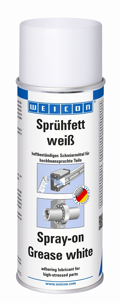 450833 LUBRICATING SPRAY WEICON, SPRAY-ON GREASE WHITE 400ML