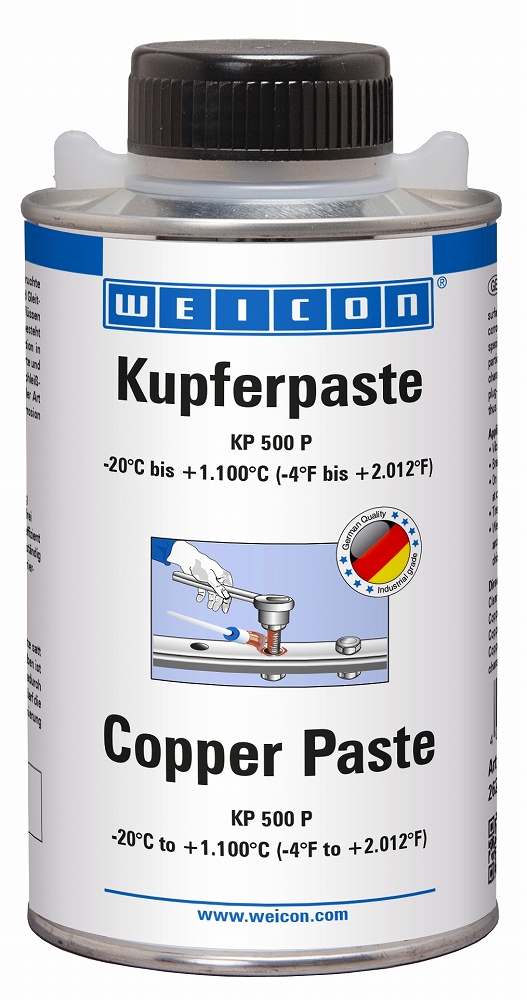 450890 ANTI-SEIZE COPPER PASTE WEICON, KP 500P BRUSH TOP CAN 500GRM