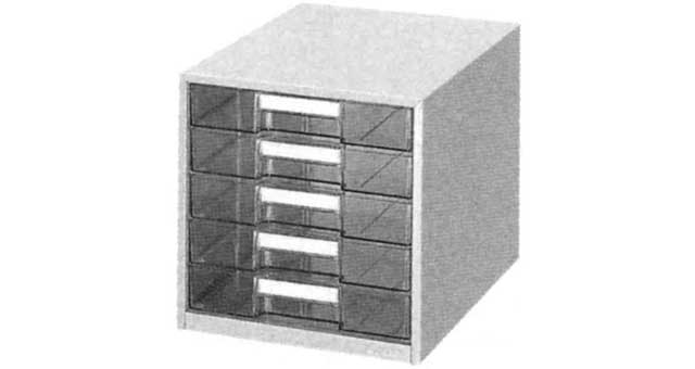 470461 CABINET LETTER STEEL FRAME, 3 PLASTIC DRAWER 256X330X169MM 