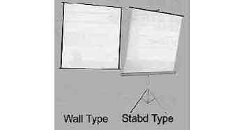 471735 SCREEN SPRING ROLLER FOR OHP, WALL TYPE 1200X1200MM