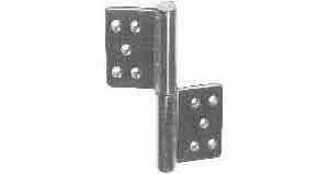 490436 FLAG HINGE FOR DOOR STAINLESS, RIGHT HAND L127XW100MM