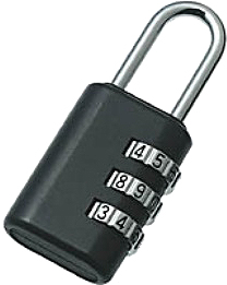 PADLOCK COMBINATION RESETTABLE, 4 DIGIT LOCK 