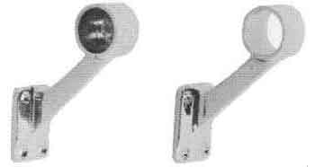 491801 END BRACKET HAND RAIL BRASS, RIGHT HAND ID25.5MM