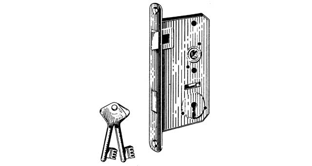 492101 LOCK MORTISE LEFT HAND, SCHWEPPER 3201