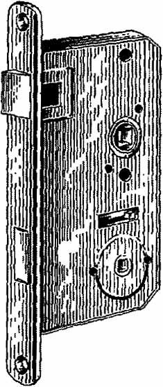 492181 TOILET LOCK MORTISE BRASS, LEFT HAND #3201WC