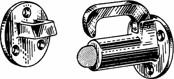 492221 DOOR STOP W/CATCH LENGTH 74MM, BRASS FIXED TYPE #236