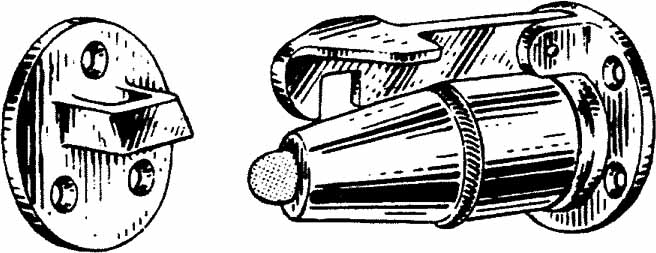 492226 DOOR STOP W/CATCH LENGTH 103MM, BRASS ADJUSTABLE TYPE #1346