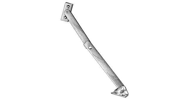 492425 CABINET STAY W/STOP O.L. 265MM, LEFT SCHWEPPER 4899