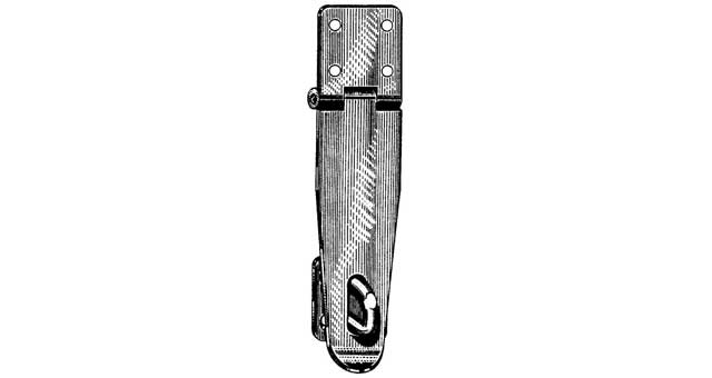 492552 HASP AND STAPLE ROLLED BRASS, 45 X 150MM SCHWEPPER 3408