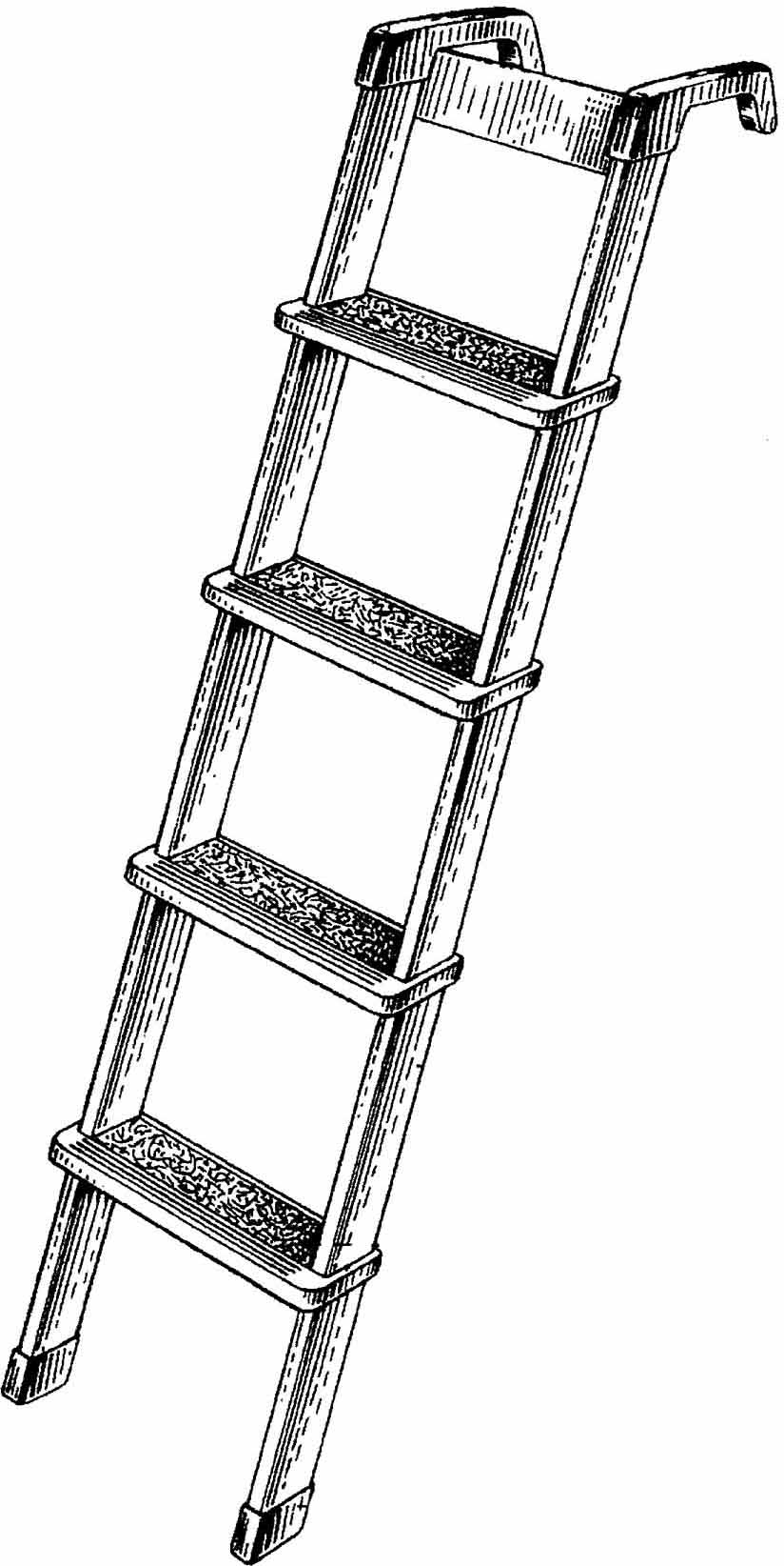 493101 LADDER BED ALUMINUM ANODIZED, W/3 STEPS #4400/3
