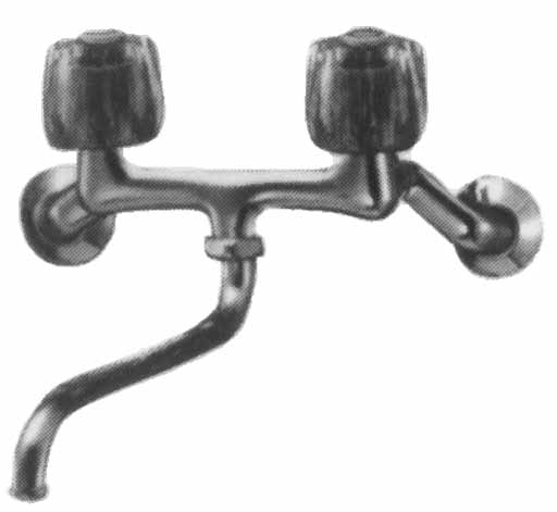 530161 FAUCET WALL COMBI W/UNDERSIDE, SWIVEL SPOUT 13(1/2)