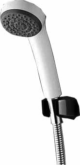 530375 SHOWER HEAD HAND HELD PF1/2, PLASTIC W/1.2MTR RUBBER HOSE
