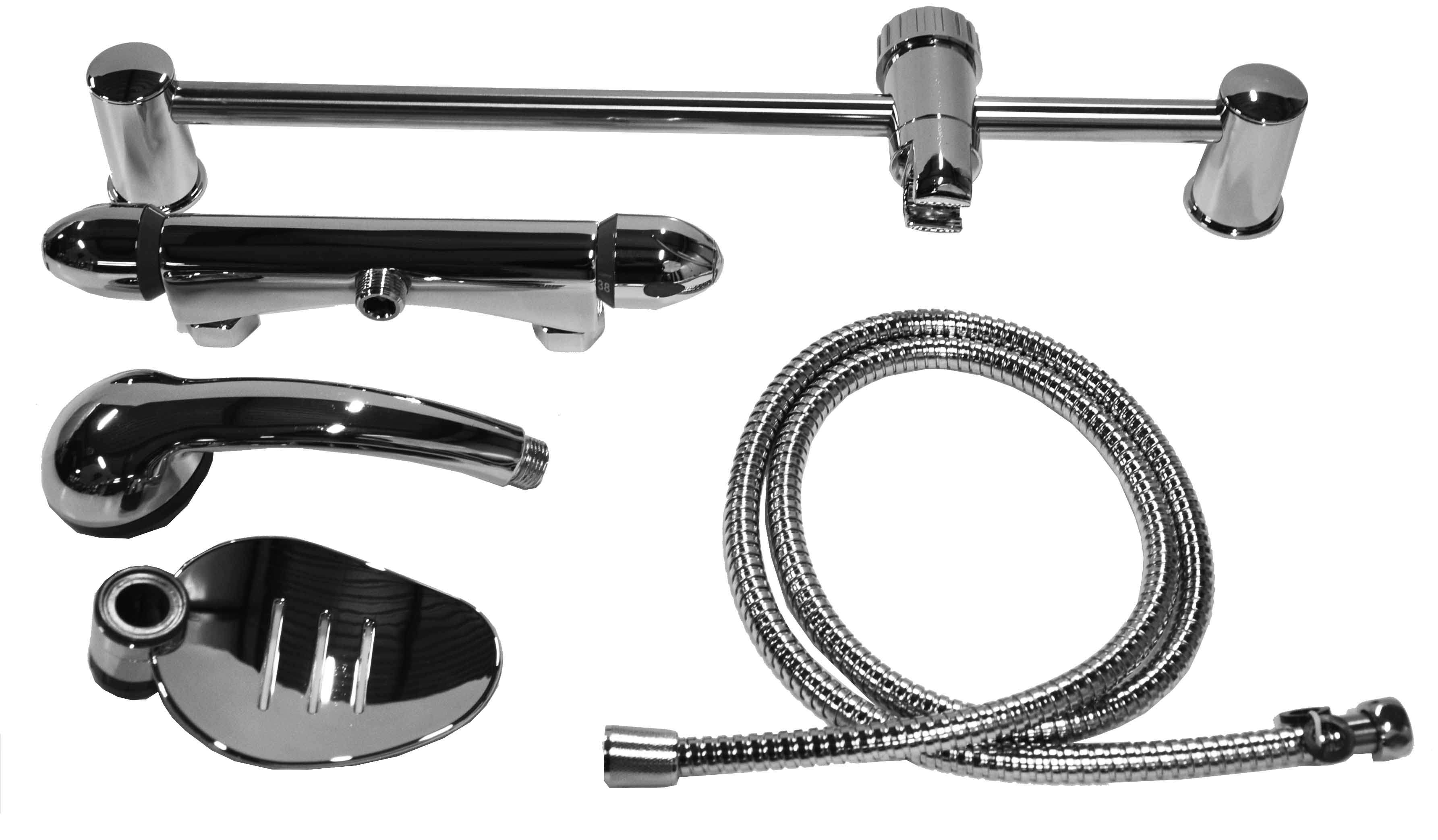 531803 HAND SHOWER SET WATERLINE 1/2", W/RAIL/TRAY & THERMO SA020902