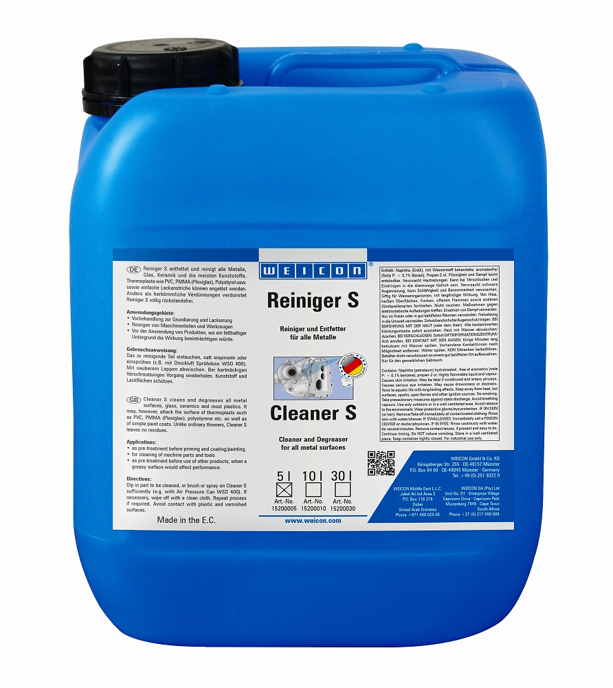 551571 REMOVER OILY & GREASY SOILING, WEICON CLEANER S 5LTR