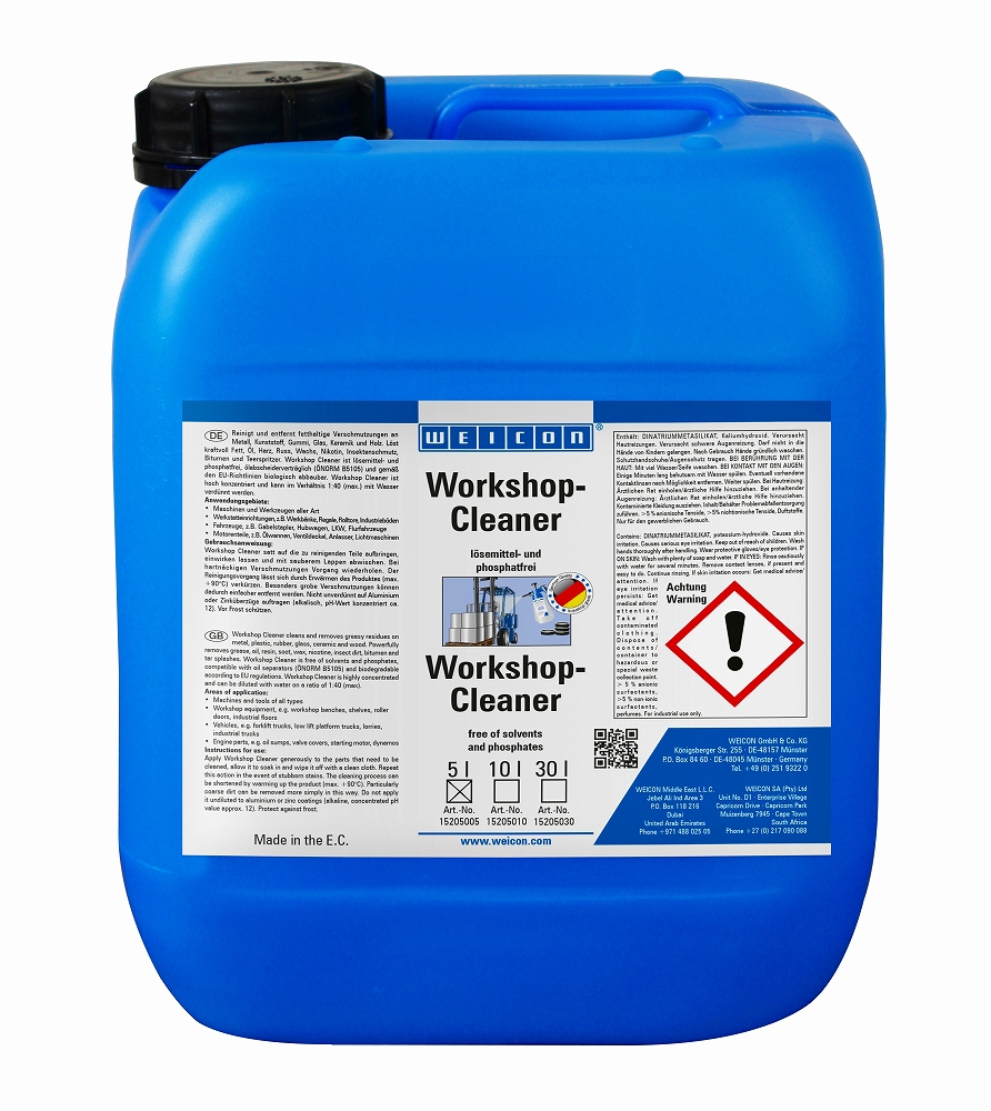 551577 CLEANER & DEGREASER ALLPURPOSE, WEICON WORKSHOP-CLEANER 5LTR