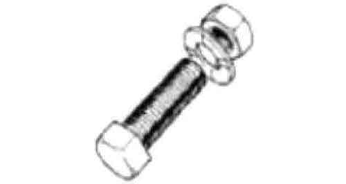 591292 BOLT CENTER FOR 6" TWISTED, KNOT BRUSH PT/NO.340.559