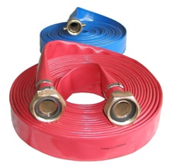 591551 HOSE LAYFLAT RED SUPPLY HOSE, 38MMX10MTR FOR GAS FREEING FAN