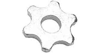 592211 CUTTER HEX. 44X15X6MM #706495, FOR POWER EDGER VA10L