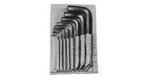 611281 WRENCH SET ALLEN HEXAGON, 2.5-12MM 8'S