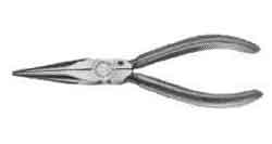 611694 PLIER LONG-NOSE & SIDE-CUTTING, PLASTIC COVERED HANDLE 125MM