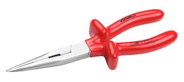 611697 PLIER LONG NOSE INSULATED, VDE UP TO 1000V L:150MM (6")