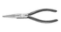 611705 PLIER FLAT-NOSE, PLASTIC COVERED HANDLE 125MM