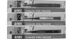 611791 TWEEZERS STAINLESS STEEL, SHARP TIP/SMOOTH GRIP 125MM