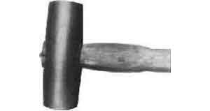 612691 HAMMER BRASS HANDLED, NO.1/2 (0.25KGS)