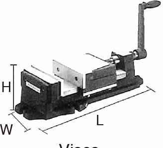 613741 VISE MILLING F TYPE FIXED BASE, JAW SIZE 102X65X35MM