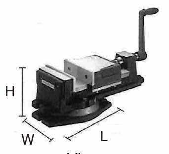 613746 VISE MILLING K W/SWIVEL BASE, JAW SIZE 102X65X35MM