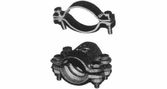 613794 HOSE BAND DOUBLE BOLT TYPE, MALLEABLE IRON 30-40MM