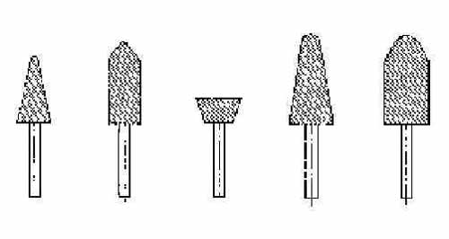 614595 WHEEL MOUNTED SHAPE-AJ3, 19X38X40MM SHAFT DIAM 6MM
