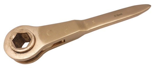 615630 WRENCH RATCHET NON-SPARK, SPECIAL ALUMINIUM BRONZE 17MM