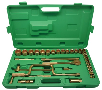 615671 SOCKET WRENCH SET SPECIAL ALUM, BRONZE NON-SPARK 12.7MM/SQ