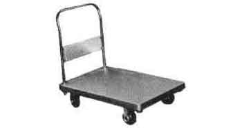 617151 TRUCK PLATFORM STEEL 1-HANDLE, WITH 4 SOLID TIRES 500X750MM