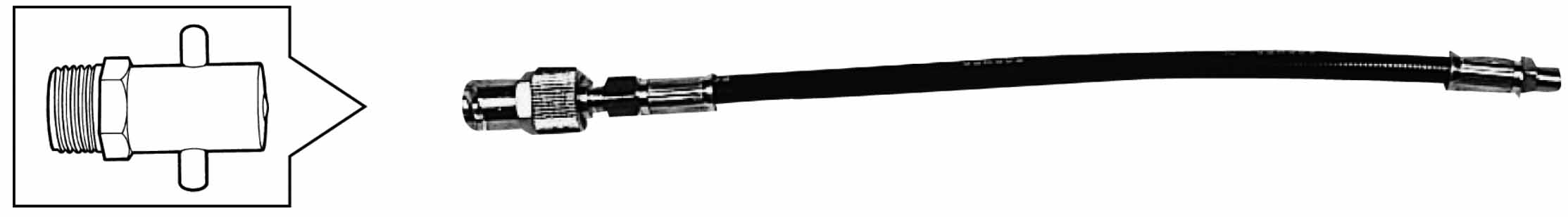 617680 FLEXIBLE EXTENSION HOSE PT 1/8, FOR PIN TYPE GREASE NIPPLE