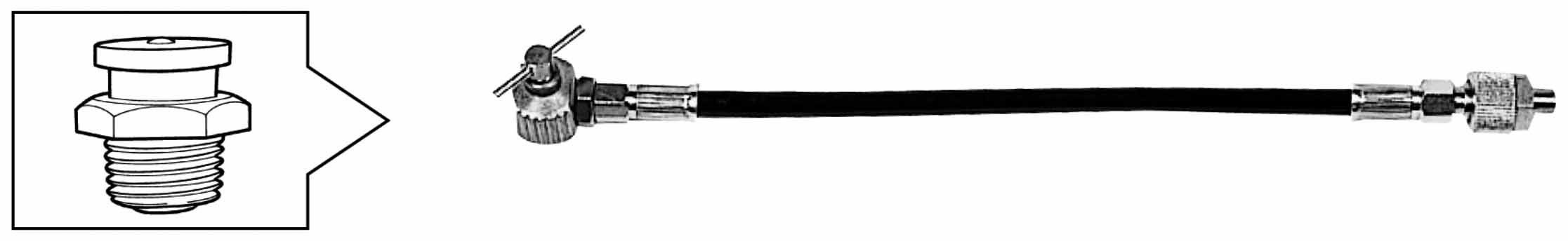 617681 FLEXIBLE EXTENSION HOSE PT 1/8, FOR BUTTON HEAD GREASE NIPPLE