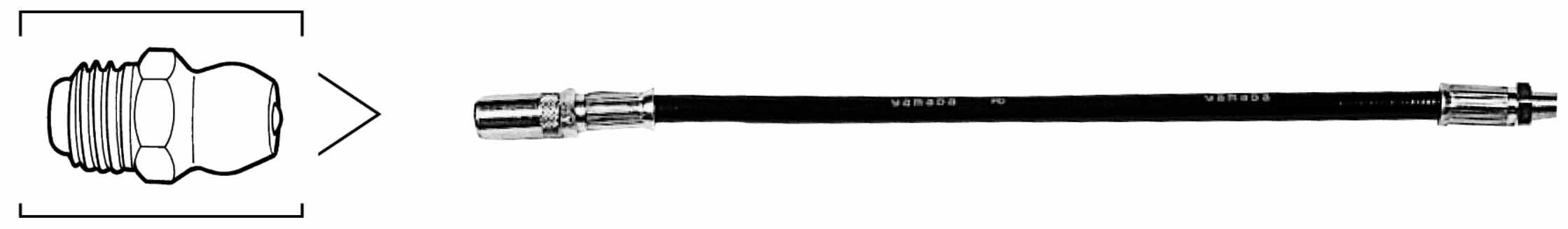 617682 FLEXIBLE EXTENSION HOSE PT 1/8, FOR HYDRAULIC/STRAIGHT NIPPLE