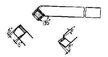 632767 TOOL WITH CARBIDE TIP SINGLE, #41-1 RIGHT HAND 13X13X100MM