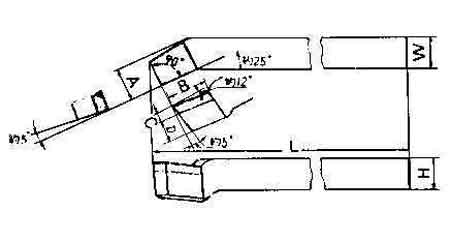 633016 TOOL BIT TIP WELDED HSS BENT, RIGHT HAND-12 12X12X125MM