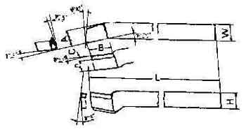633026 TOOL BIT TIP WELDED HSS BENT, FINISH RIGHT-12 12X12X125MM