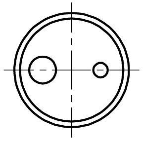 652515 SLEEVE ADAPTER FOR TEMPERATURE, CALIBRATOR OD:28MM 2 BORES 