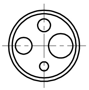652519 SLEEVE ADAPTER FOR TEMPERATURE, CALIBRATOR OD:28MM 4 BORES 