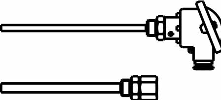 652559 THERMOMETER RESISTANCE SCREWIN, W/FIXED INSERT AMETEK 1809 BFM