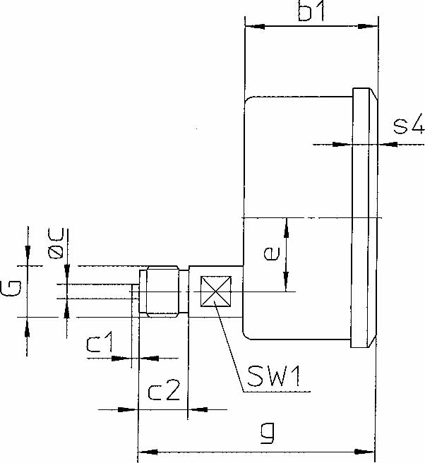 653201 GAUGE PRESSURE GLYCERINE REAR, DIRECT -1-1.5BAR 63MM G1/4"