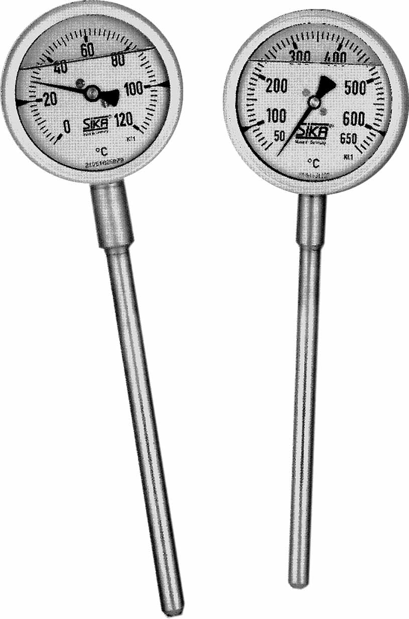 THERMOMETER EXHAUST GAS DIRECT, DIA80MM BOTTOM MOUNT200MM 3/4"